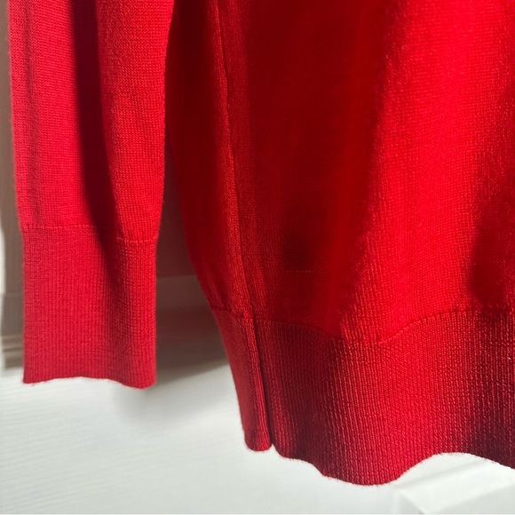 Anthropologie Moth Small Pullover Wool Blend Sweater Top Lightweight Soft Red - Picture 6 of 14